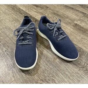 Allbirds Wool Runners Women's Shoes Size 7 Navy Blue Merino Running Sneakers